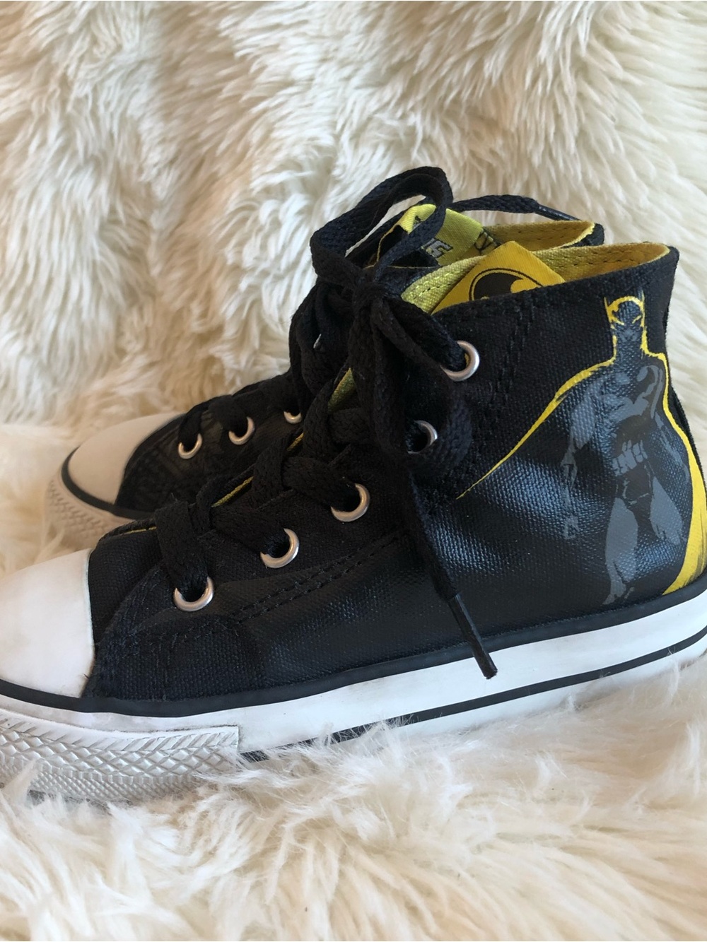 Limited Edition Kids Batman Converse High-Top Sneakers | Boy or Girl Size 9